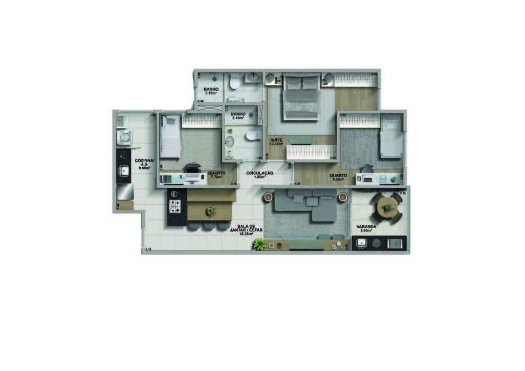 Planta Colunas 01 e 04